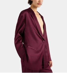 Veste gunner en satin de viscose stretch Momonì