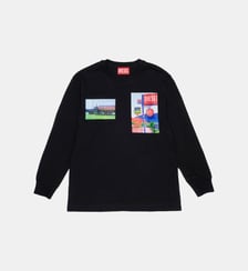T-shirt à manches longues avec logo Diesel Kids
