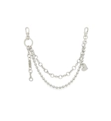 Collier à chaînes superposées avec pendentif cœur et pendentif Diesel Diesel