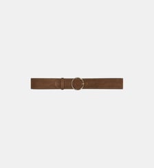Ceinture robe en croûte de cuir avec surpiqûres La Fée Maraboutée