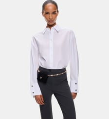 Chemise en popeline avec poignets bijou Pinko