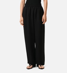 Pantalon Taille Elastiquée en Lin Mélangé AMI Paris