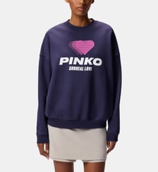 Sweat-shirt avec imprimé cœur et logo Pinko