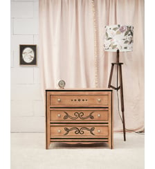 Commode en bois et motifs Olga N°1096- Produit chiné Debongout