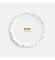 Lot de 4 assiettes à dessert au décor floral, en porcelaine La Redoute Interieurs