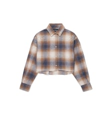 Chemise à carreaux avec logo Amiri