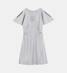 Robe en jersey pailleté argenté DKNY