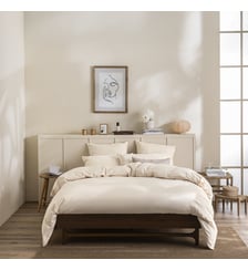 Housse de couette unie en percale de coton lavée, DELICATE Essix
