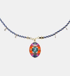 Collier sautoir avec cordon et pendentif central PESOS Hipanema