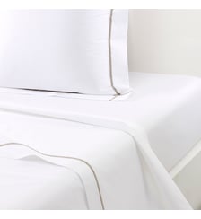 Drap plat en percale de coton Yves Delorme
