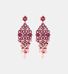 Boucles d'oreilles tiges percées pendantes   - Chiara Satellite