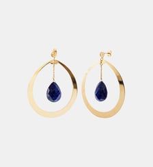 Boucles d'oreilles créoles solange lapis lazuli Caroline Najman