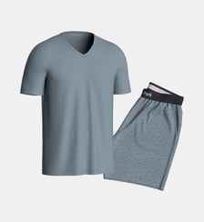 Pyjama court micro-motif en coton Eden Park