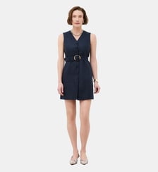 Robe radieuse 100% lin - Motif uni - Lin - Coupe ajustée Caroll