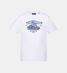 T-shirt imprimé logo moto vintage Schott