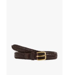 ceinture en cuir de vachette tressé Agnès b.