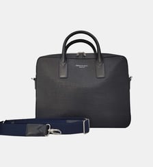 Sac ordinateur 14 pouces en cuir de vachette Biarritz Serge Blanco