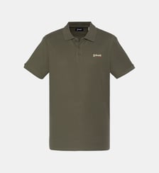 Polo azur en coton piqué Schott