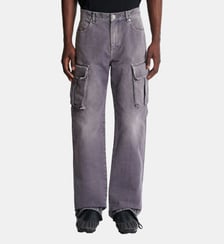 Jean loose cargo en denim Balmain