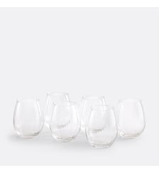Lot de 6 verres à eau en verre plissé La Redoute Interieurs