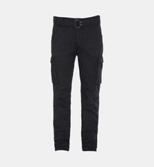 Pantalon cargo droit coton ceinturé-Noir-34 - US Schott