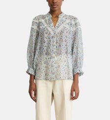 Chemise à fleurs, volants et dentelle - CHELLA Pablo