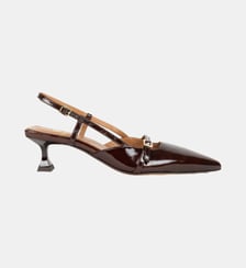 Slingbacks à Talons Reem Cuir Verni Froissé Bobbies