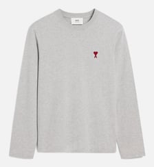 T-shirt Manches Longues Ami de Coeur Rouge unisexe AMI Paris