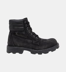 D-Hammer-Bottes de combat en denim et cuir Diesel