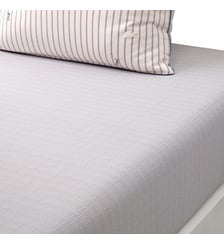 Drap housse en satin de coton lavé Lacoste Home