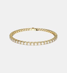 Bracelet Tennis Matrix, Doré à l’or 18 carats (750/1000) Swarovski