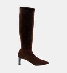 Yuma - Bottes En Cuir Veau Stretch Expresso Parallèle