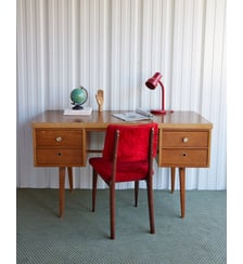 Bureau style scandinave en bois Yvan N°572- Produit chiné Debongout