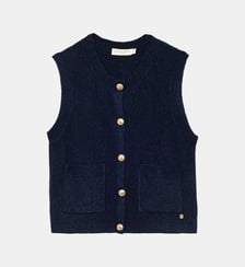 Gilet col rond uni MORI La Petite Etoile
