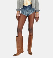 Short en denim effet maille torsadée Diesel