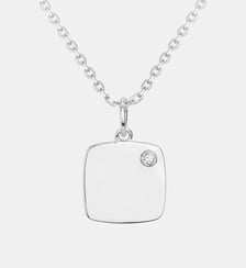 Collier mono-motif Insolite en Argent avec diamant blanc La Garçonne Diamant