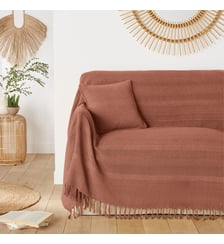 Plaid artisanal frangé coton La Redoute Interieurs