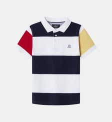 Polo De Rugby En Piqué Rayé H Coupe Regular Hackett London