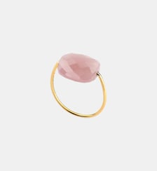 Bague or jaune coussin quartz guava Morganne Bello