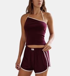 Short Silky Wine Noo