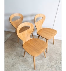 Lots de 3 chaises Baumann Alma N°1402- Produit chiné Debongout