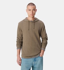 Tee-shirt capuche maille nid d'abeille Ikks