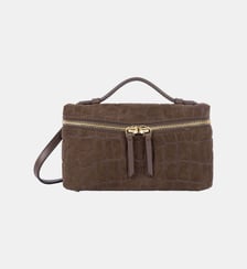 Petit sac boite Suède Exo en cuir Lancaster