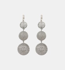 Boucles d'oreilles dormeuses longues   doré à l'or fin - Betty Satellite