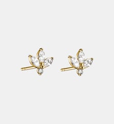 Clous d’oreilles fleur avec zirconia blanc en forme de goutte Thomas Sabo