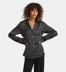 chemise imprimée et col mao Agnès b.