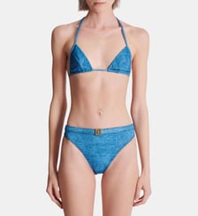 Maillot de bain 2 pièces denim Balmain