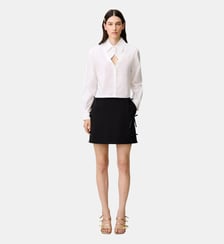 Jupe droite évasée nœuds satin Claudie Pierlot
