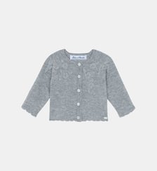 Cardigan -  moyen laine broderies fleurs Tartine Et Chocolat