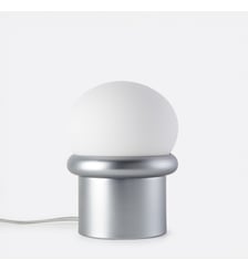 Lampe à poser en métal fer chromé et verre opalin La Redoute Interieurs
